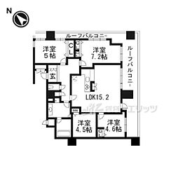 プレサンス京都四条河原町ネクステージ 4LDKの間取図画像