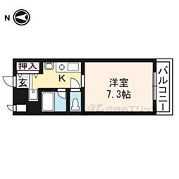 ロイヤルレジデンス・岡崎 1Kの間取図画像