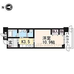 洛和ホーム音羽の里 1Kの間取図画像