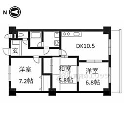 ヴェルデ藤尾2番館 3LDKの間取図画像