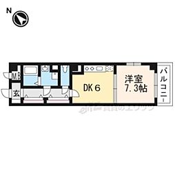 カランサ 1DKの間取図画像
