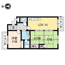 キャッスル蜂の壺 3LDKの間取図画像