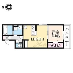 TheBonds三井寺 1LDKの間取図画像