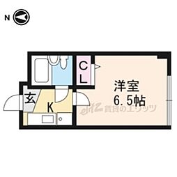 新町ロイヤルハイツ 1Kの間取図画像