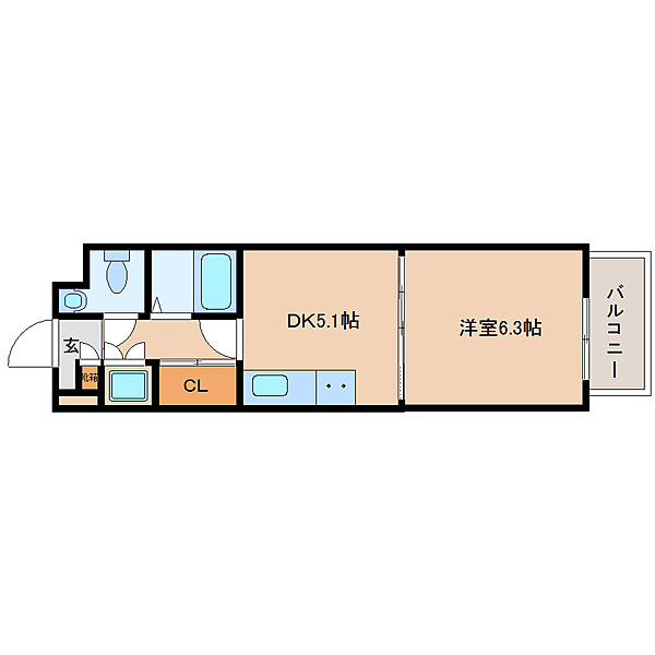 木津南パークサイドヴィレッヂ ｜京都府木津川市州見台6丁目(賃貸マンション1DK・1階・29.44㎡)の写真 その2