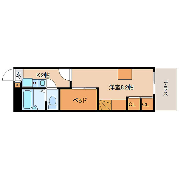 レオパレスグランディール ｜京都府木津川市州見台7丁目(賃貸マンション1K・2階・22.35㎡)の写真 その2