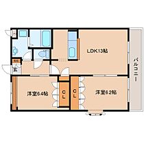 京都府木津川市加茂町里（賃貸マンション2LDK・2階・57.85㎡） その2