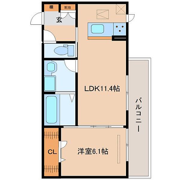 奈良県奈良市大森町(賃貸アパート1LDK・1階・43.94㎡)の写真 その2