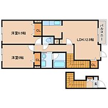 フォルトゥーナ 202 ｜ 京都府木津川市木津瓦谷（賃貸アパート2LDK・2階・62.45㎡） その2