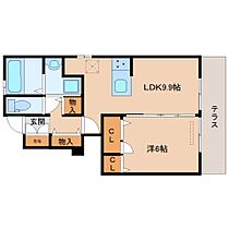 ユーフォリア  ｜ 奈良県奈良市菅原町（賃貸アパート1LDK・1階・42.23㎡） その2