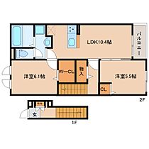 京都府木津川市加茂町里中門伝（賃貸アパート2LDK・2階・56.12㎡） その2