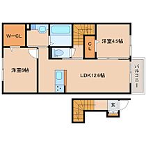 エアフォルク  ｜ 奈良県奈良市中山町（賃貸アパート2LDK・2階・59.57㎡） その2