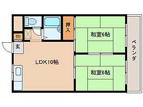 奈良県奈良市法蓮町（賃貸マンション2K・2階・44.00㎡） その2