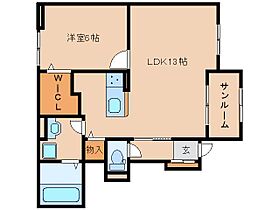 クレメント木津宮ノ内　A棟  ｜ 京都府木津川市木津宮ノ内（賃貸アパート1LDK・1階・50.42㎡） その2