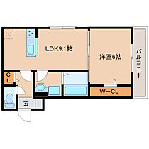 奈良県奈良市法蓮町（賃貸アパート1LDK・2階・40.24㎡） その2