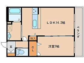 奈良県奈良市法蓮町（賃貸マンション1LDK・3階・48.59㎡） その2