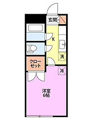 サザンコーポラス 1Kの間取図画像