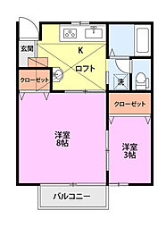 ベルテ新栄町 1SKの間取図画像
