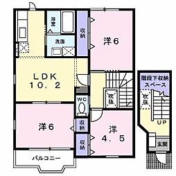 ロジュマン弐号館 3LDKの間取図画像