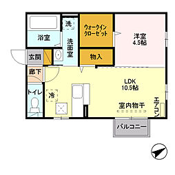 エディフィス 1LDKの間取図画像