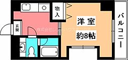 シャルマン道後 1Kの間取図画像