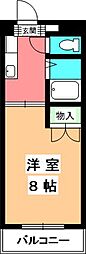 アメニティー御宝 1Kの間取図画像