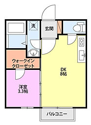 サンライズ 1LDKの間取図画像