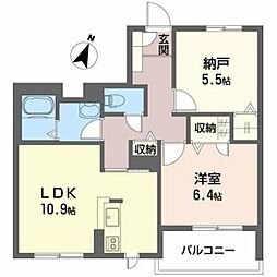インペリアル 1SLDKの間取図画像