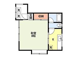 コーポみかづき 1Kの間取図画像