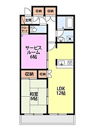 ホーリー弁天橋 1SLDKの間取図画像