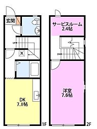 メゾネットキューブD 1SDKの間取図画像