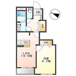 コンシェルジュ 1LDKの間取図画像