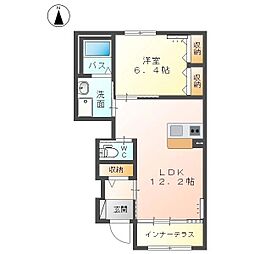 ボワヴェール4 1LDKの間取図画像