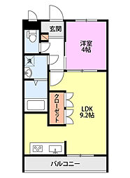 フィースヒュッテ 1LDKの間取図画像