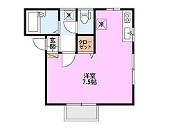 カンパーナ ワンルームの間取図画像