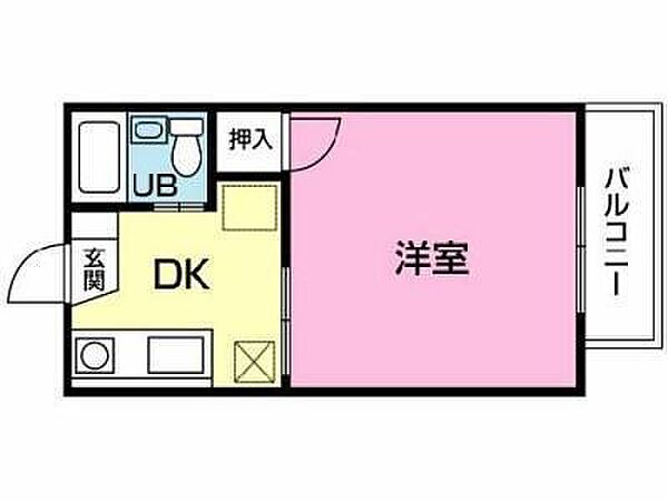 Ｍビレッジ1 A31｜佐賀県鳥栖市西新町(賃貸アパート1DK・2階・23.81㎡)の写真 その2