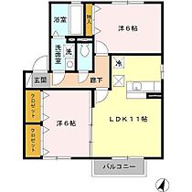 アムール 101 ｜ 佐賀県鳥栖市古賀町（賃貸アパート2LDK・1階・55.44㎡） その2