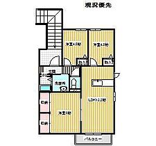 コーポ・ニュートリノ A201 ｜ 佐賀県鳥栖市曽根崎町（賃貸アパート3LDK・2階・64.02㎡） その2