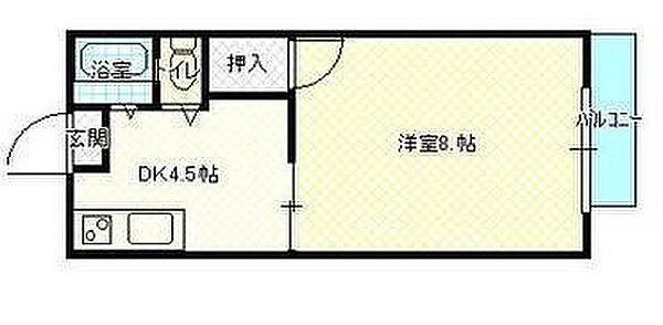 ピュア西新 D102｜佐賀県鳥栖市西新町(賃貸アパート1DK・1階・24.00㎡)の写真 その2