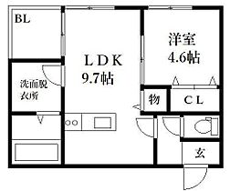 カポラボーロ 102 ｜ 佐賀県鳥栖市原町（賃貸アパート1LDK・1階・36.43㎡） その2