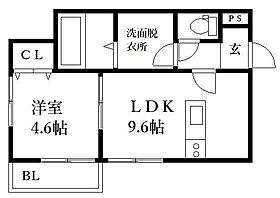 カポラボーロ 201 ｜ 佐賀県鳥栖市原町（賃貸アパート1LDK・2階・33.12㎡） その2