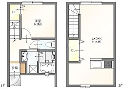 CREDO基山 1階1LDKの間取り