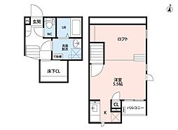 CB鳥栖フラネ 1Kの間取図画像