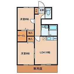 ドルフ壱番館 2LDKの間取図画像