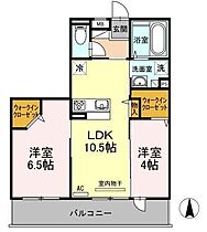 サンドリバー 203 ｜ 佐賀県神埼市神埼町枝ケ里（賃貸アパート2LDK・2階・50.12㎡） その2