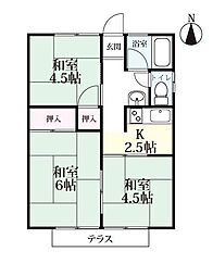 シティハイムオオタ 3Kの間取図画像