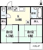 コーポ三和 201 ｜ 佐賀県神埼郡吉野ヶ里町吉田（賃貸アパート2K・2階・26.87㎡） その2