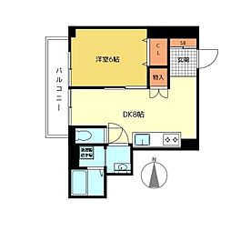 高円寺サマリヤマンション 1DKの間取図画像
