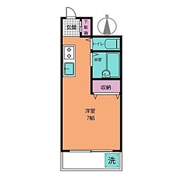 ドミールタカラ ワンルームの間取図画像
