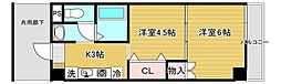 ヴァンクール小田原 2Kの間取図画像